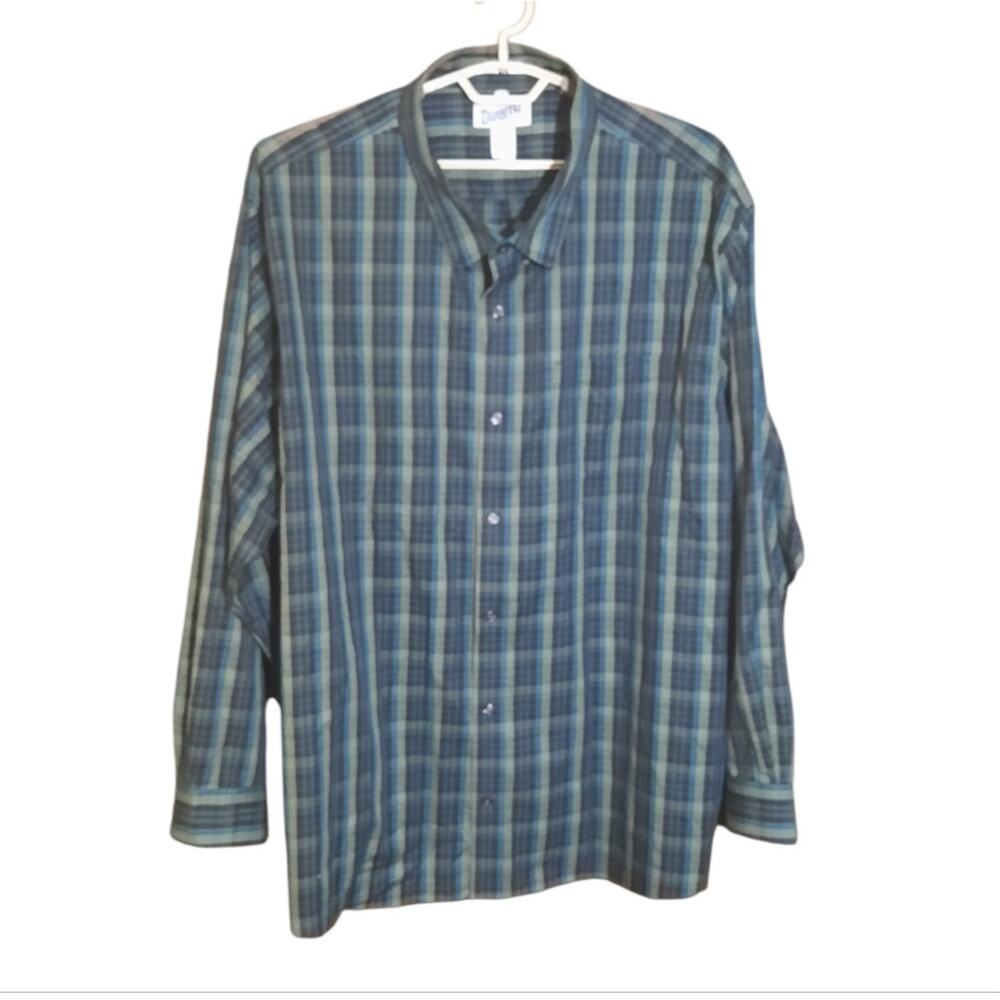 Duluth Trading Co Mens Wrinklefighter Relaxed Fit Long Sleeve Plaid Shirt 4X